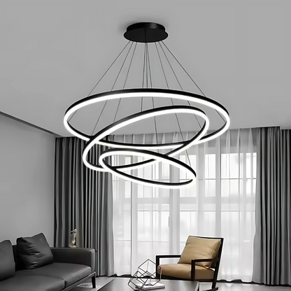 LED függő csillár PAGANO 95W, hideg/meleg/semleges fény, fekete, állítható magasságú modern csillárok alapértelmezett cím Alessandro Design