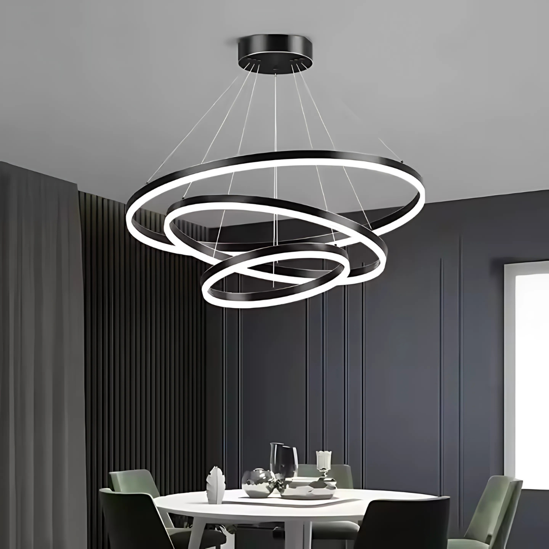 LED függő csillár PAGANO 95W, hideg/meleg/semleges fény, fekete, állítható magasságú modern csillárok alapértelmezett cím Alessandro Design