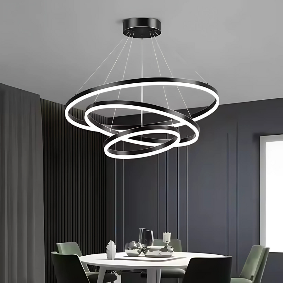 LED függő csillár PAGANO 95W, hideg/meleg/semleges fény, fekete, állítható magasságú modern csillárok alapértelmezett cím Alessandro Design