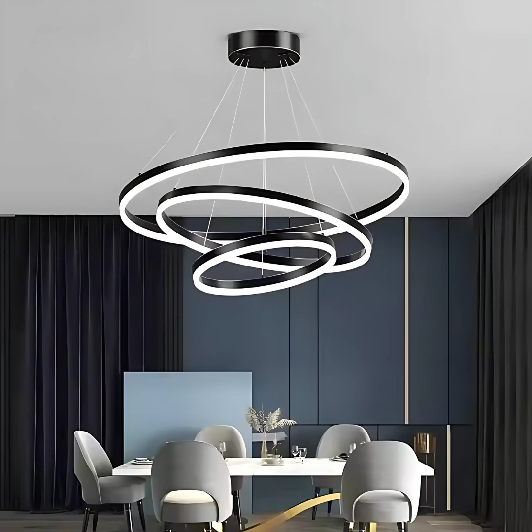 LED függő csillár PAGANO 95W, hideg/meleg/semleges fény, fekete, állítható magasságú modern csillárok alapértelmezett cím Alessandro Design