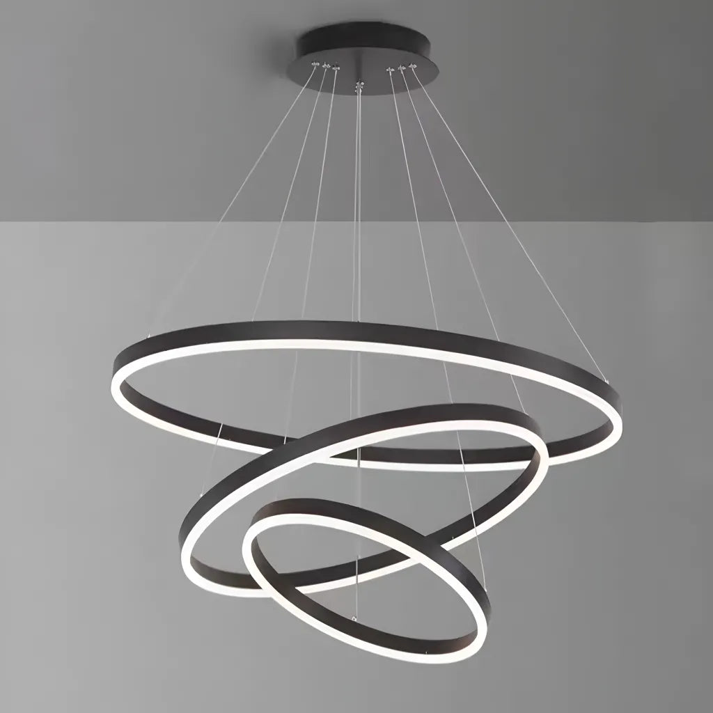 LED függő csillár PAGANO 95W, hideg/meleg/semleges fény, fekete, állítható magasságú modern csillárok alapértelmezett cím Alessandro Design