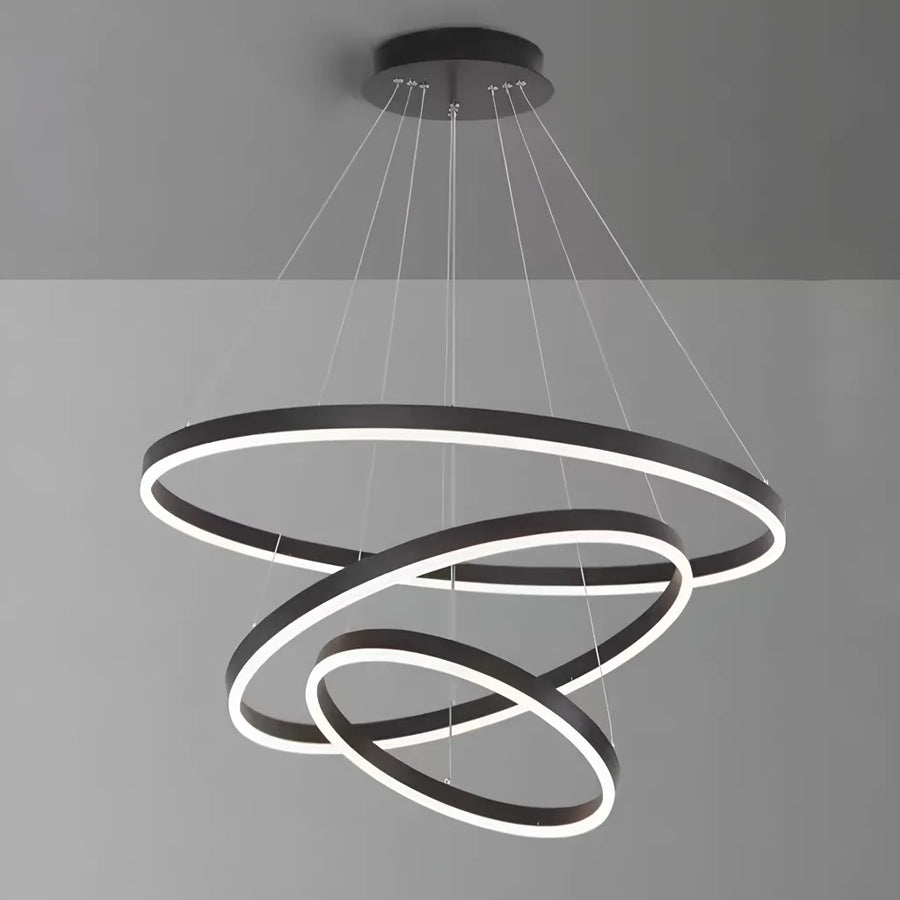 LED függő csillár PAGANO 95W, hideg/meleg/semleges fény, fekete, állítható magasságú modern csillárok alapértelmezett cím Alessandro Design