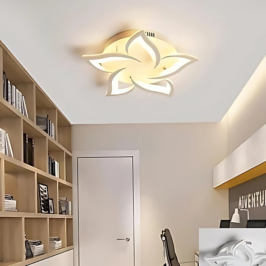 LED-es csillár távirányítóval LOTUS 54W, 5 szirom, hideg/meleg/semleges fény, szabályozható, fehér LED-es csillár távirányítóval Alapértelmezett cím Alessandro Design
