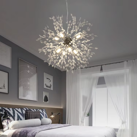 Schönbrunn kristálycsillár, 9x G9, átmérő 50 cm, fényes króm, állítható magasságú modern csillárok, alapértelmezett cím Alessandro Design