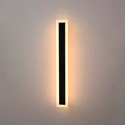Mack kültéri LED fali lámpa, hossz 60 cm, 8 W, IP65, fém, lineáris, fekete kültéri fali lámpák alapértelmezett cím Alessandro Design