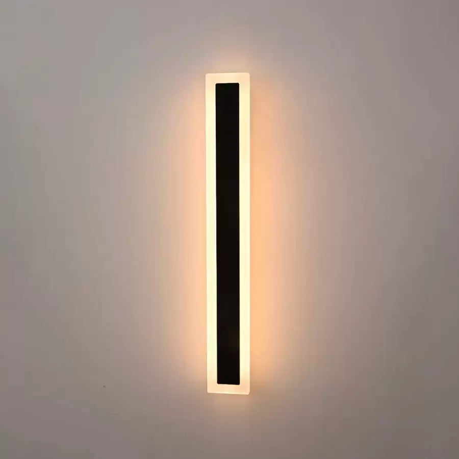 Mack kültéri LED fali lámpa, hossz 60 cm, 8 W, IP65, fém, lineáris, fekete kültéri fali lámpák alapértelmezett cím Alessandro Design