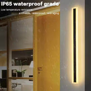 Mack kültéri LED fali lámpa, hossz 60 cm, 8 W, IP65, fém, lineáris, fekete kültéri fali lámpák alapértelmezett cím Alessandro Design