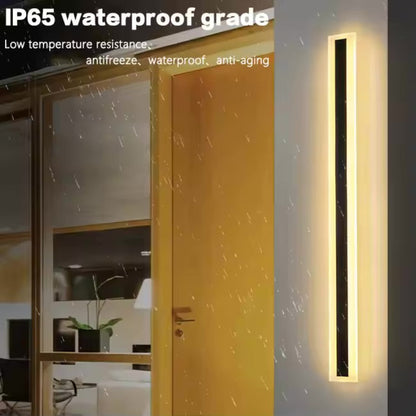 Mack kültéri LED fali lámpa, hossz 60 cm, 8 W, IP65, fém, lineáris, fekete kültéri fali lámpák alapértelmezett cím Alessandro Design