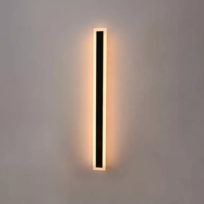 Mack kültéri LED fali lámpa, hossz 90 cm, 10 W, IP65, fém, lineáris, fekete kültéri fali lámpák alapértelmezett cím Alessandro Design