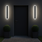 SUHA kültéri LED fali lámpa, hossz 30 cm, 4 W, IP65, fém, lineáris, fekete kültéri fali lámpák alapértelmezett cím Alessandro Design