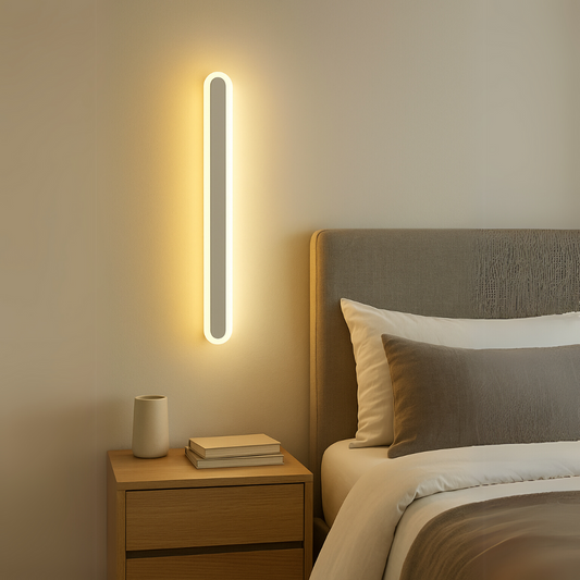 SUHA kültéri LED fali lámpa, hossz 60 cm, 8 W, IP65, fém, lineáris, fehér kültéri fali lámpák alapértelmezett cím Alessandro Design