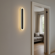 SUHA kültéri LED fali lámpa, hossz 70 cm, 10 W, IP65, fém, lineáris, fekete kültéri fali lámpák alapértelmezett cím Alessandro Design