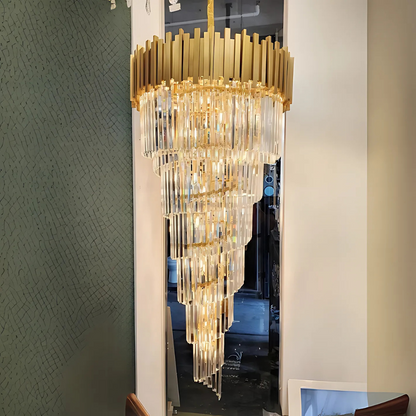 Kristály csillár BLOIS Ascender E14, átmérő 60 cm, arany, állítható magasságú kristálycsillárok alapértelmezett cím Alessandro Design