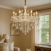 SANSSOUCI Magno kristálycsillár, 8xE14, átmérő 68 cm, fehér klasszikus csillárok alapértelmezett cím Alessandro Design