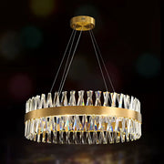 CASERTA Regalis LED csillár távirányítóval, 95 W, szabályozható, átmérő 80 cm, Arany LED csillárok távirányítóval Alapértelmezett cím Alessandro Design