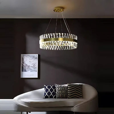 CASERTA Regalis LED csillár távirányítóval, 95 W, szabályozható, átmérő 80 cm, arany
