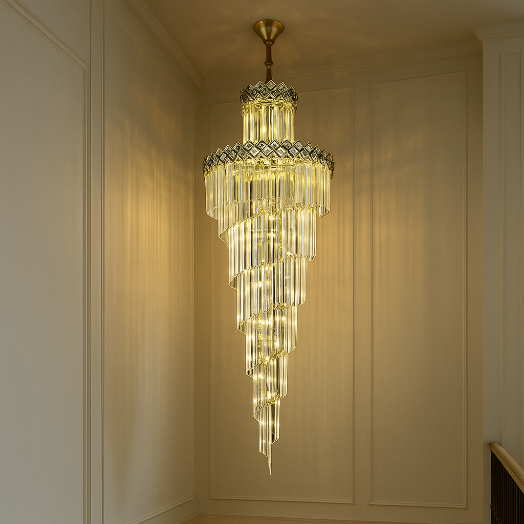 Candelabru Cristal WINDSOR Ascendere, 26xE14, Diametru 60cm, Crom lucios, Inaltime Reglabila Candelabre Cristal Default Title Alessandro Design