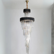 Candelabru Cristal CC900/600X1800, 27xE14, Diametru 60cm, Inaltime 180cm, Auriu Lucios si Negru, Inaltime Reglabila, Design Elegant Candelabre Cristal Default Title Alessandro Design