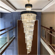 Candelabru Cristal CC900/700X2200, 34xE14, Diametru 70cm, Inaltime 220cm, Auriu Lucios si Negru, Inaltime Reglabila, Design Elegant Candelabre Cristal Default Title Alessandro Design