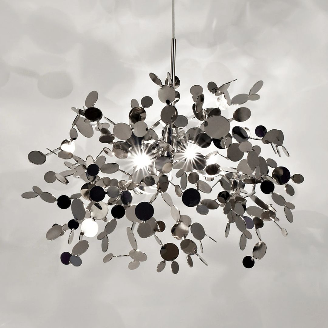 Modern kandeláber, CAPRICIO Allegro, 2xE14, átmérő 40 cm, fényes króm, állítható magasságú modern kandeláberek, alapértelmezett cím Alessandro Design
