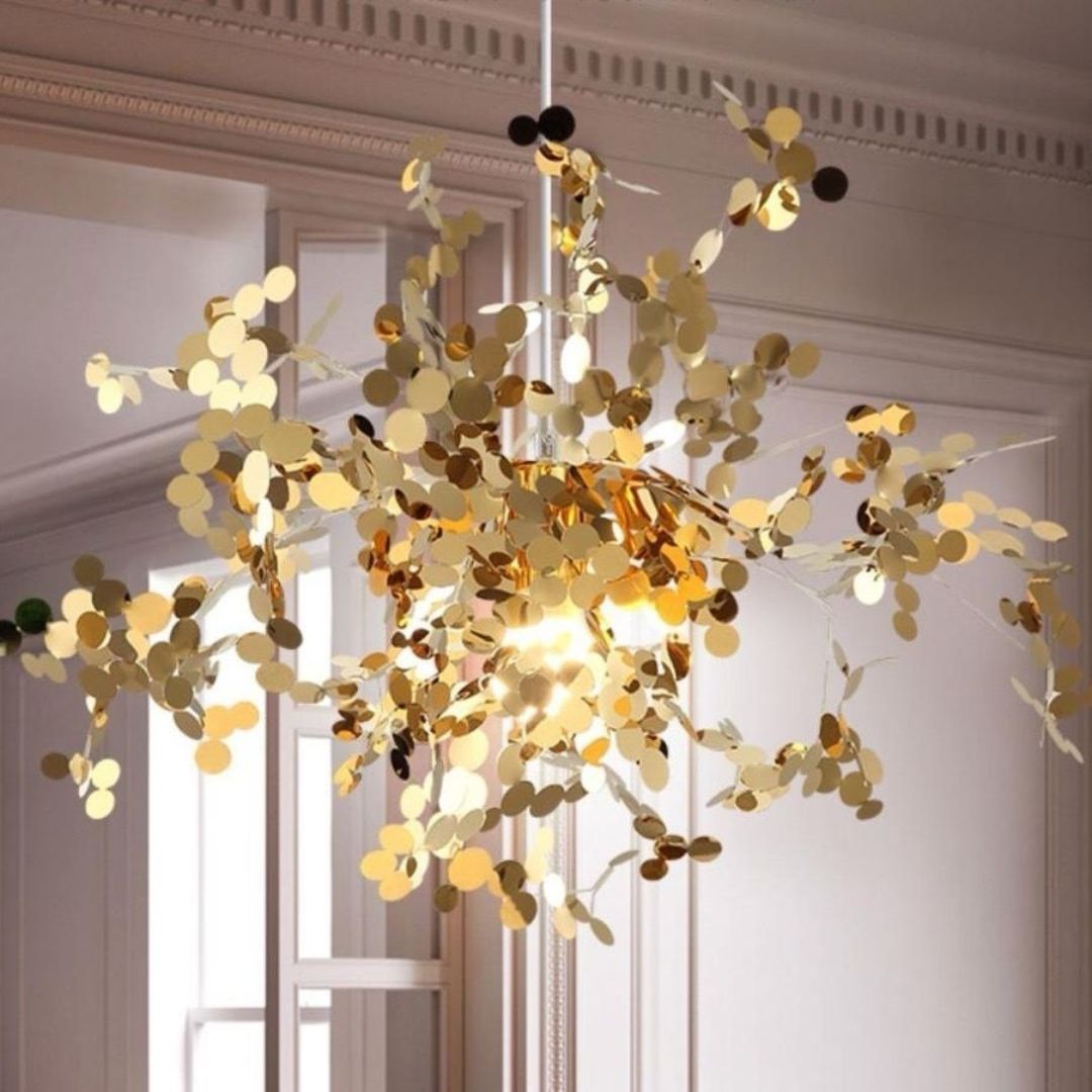 Modern kandeláber, CAPRICIO Allegro, 2xE14, átmérő 40 cm, arany, állítható magasságú Modern kandeláber Alapértelmezett cím Alessandro Design