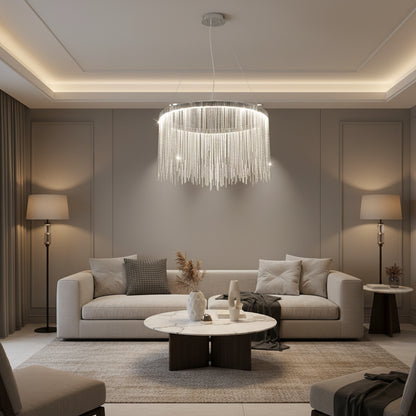 Függesztett LED-csillár távirányítóval ILLUMINA MAGNUS, 38W, hideg/meleg/semleges fény, szabályozható, ezüst Modern kandeláber Alapértelmezett cím Alessandro Design