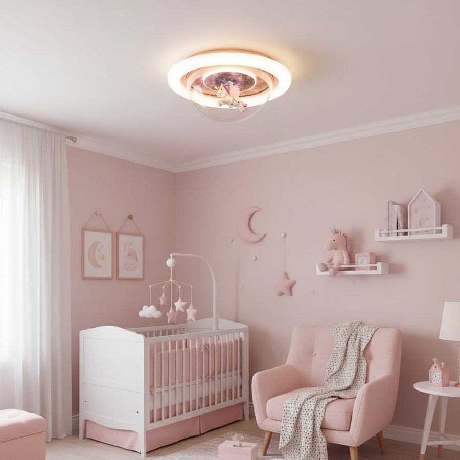 UNICORN LED csillár, 104 W, 50 cm, hideg/meleg/semleges fény, rózsaszín