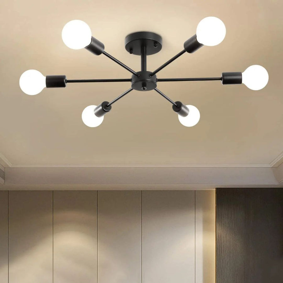 Mikkos 6XE27 csillár, átmérő 49 cm, Fekete Modern csillárok Alapértelmezett cím Alessandro Design