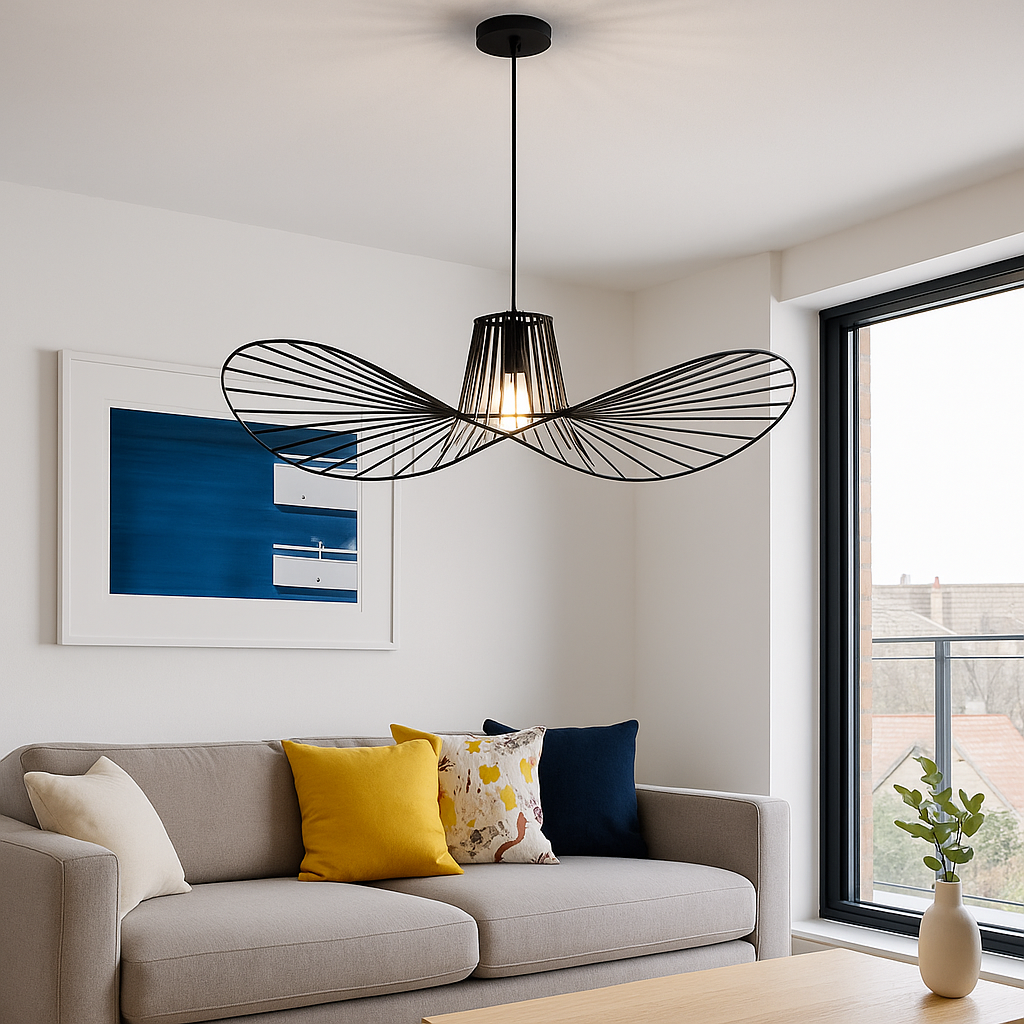 ELIAS függő csillár 60 cm, 1x E27, fém, állítható magasságú, fekete modern csillárok, alapértelmezett cím Alessandro Design