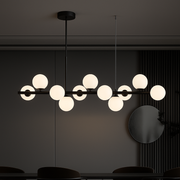 LOFT Pavilion modern csillár, 11x G9, fekete, fém, állítható magasságú modern csillárok alapértelmezett cím Alessandro Design
