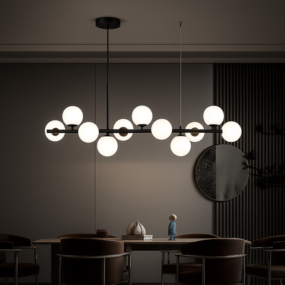 LOFT Pavilion modern csillár, 11x G9, fekete, fém, állítható magasságú modern csillárok alapértelmezett cím Alessandro Design