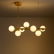 Modern csillár LOFT pavilon, 7x G9, arany, fém, állítható magasságú modern csillárok alapértelmezett cím Alessandro Design