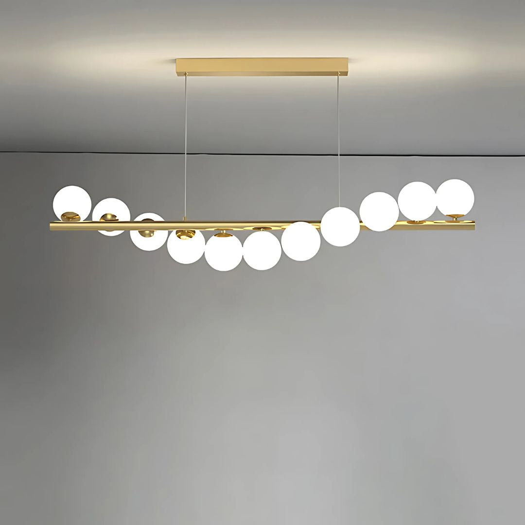 LOFT Hall csillár, 11x G9, aranyfehér, fém, állítható magasságú, elegáns modern csillárok, alapértelmezett cím Alessandro Design