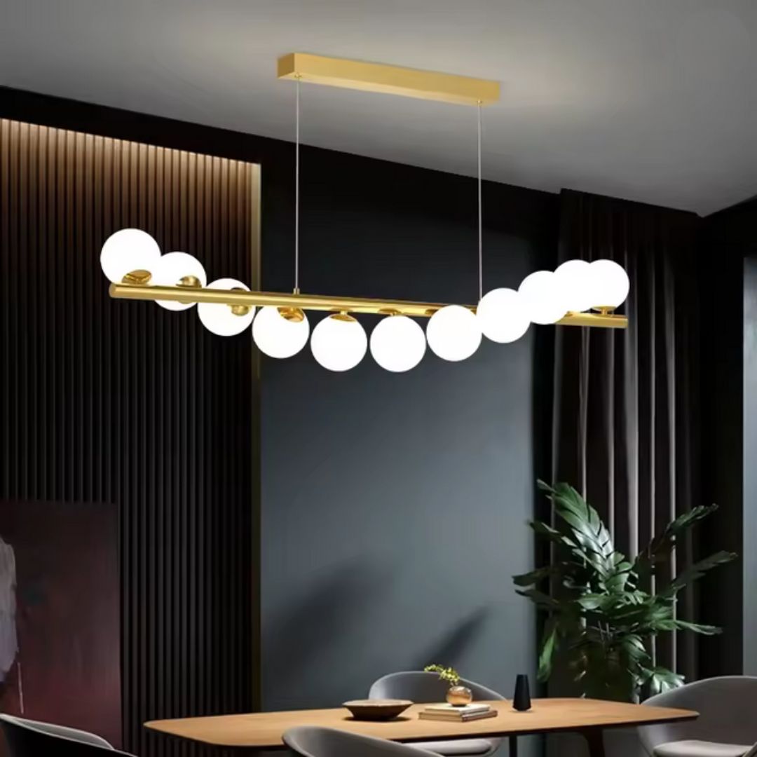 LOFT Hall csillár, 11x G9, aranyfehér, fém, állítható magasságú, elegáns modern csillárok, alapértelmezett cím Alessandro Design