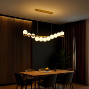 LOFT Hall csillár, 11x G9, aranyfehér, fém, állítható magasságú, elegáns modern csillárok, alapértelmezett cím Alessandro Design