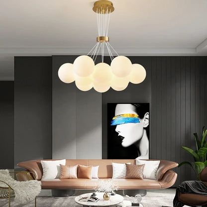 Lustra MODERNA LOFT Bagliore, Glob, 11xE27, Inaltime Reglabila, Auriu Lustre Moderne Default Title Alessandro Design