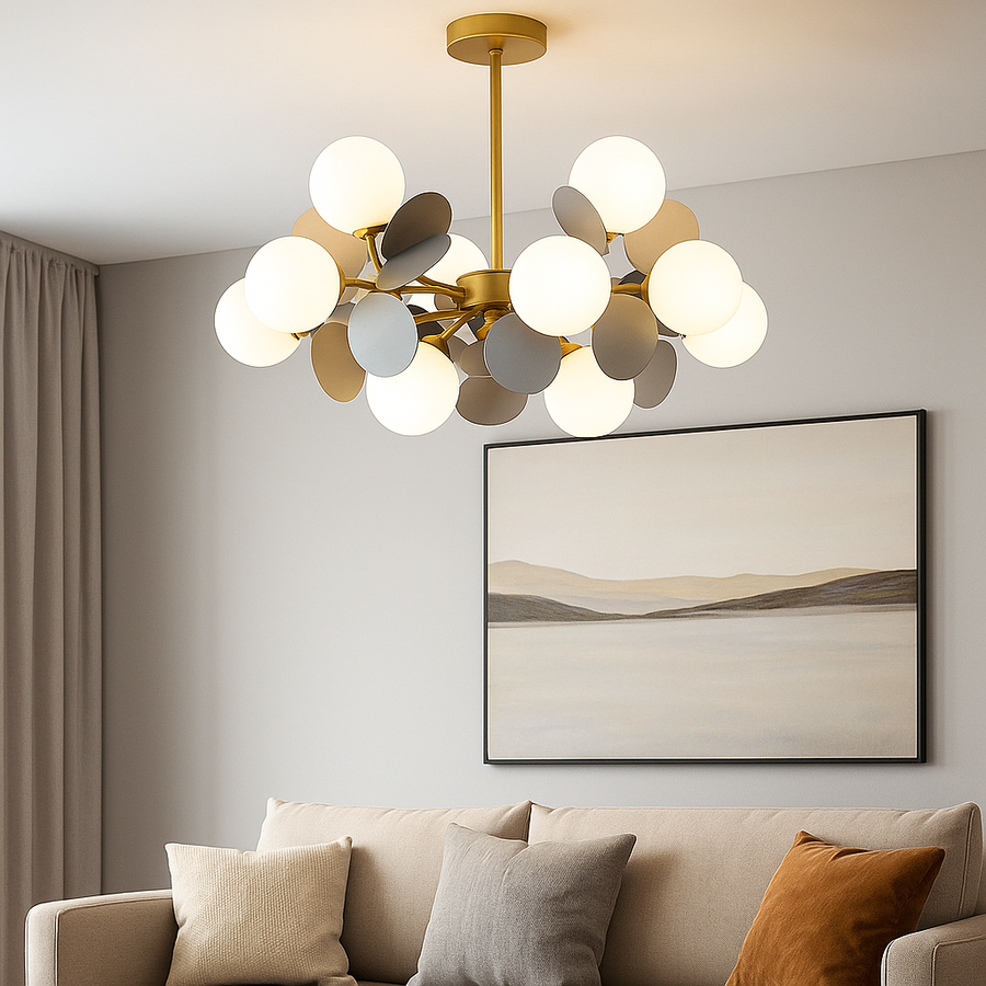 Függesztett csillár SVEN, 15x G9, szürke LED csillár Alapértelmezett cím Alessandro Design