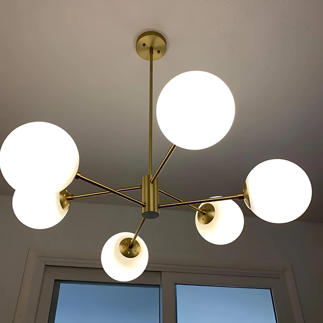 LOFT függő csillár, 6x E27, arany Modern csillárok Alapértelmezett cím Alessandro Design