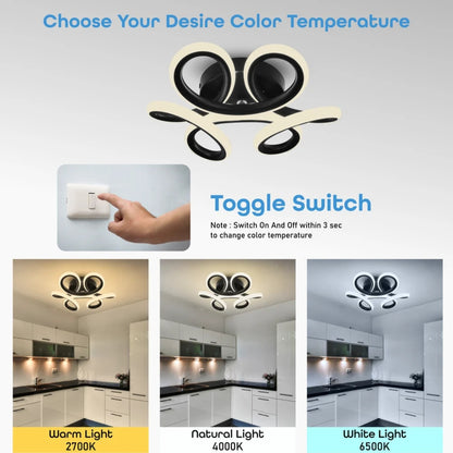 LED csillár VERTEX HELIX, 65W, hideg/meleg/semleges fény, fekete LED csillárok alapértelmezett cím Alessandro Design