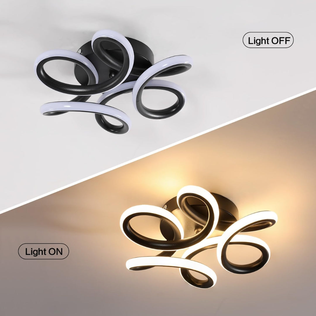 LED csillár VERTEX HELIX, 65W, hideg/meleg/semleges fény, fekete LED csillárok alapértelmezett cím Alessandro Design