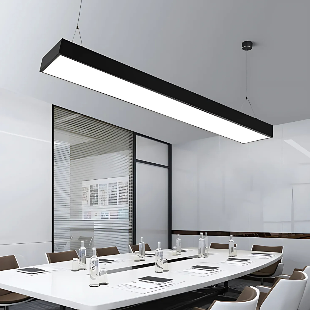Lustra LED suspendata DARIN, 120cm, 23W, Inaltime Reglabila, Lumina Rece, Negru Lustre Moderne Default Title Alessandro Design
