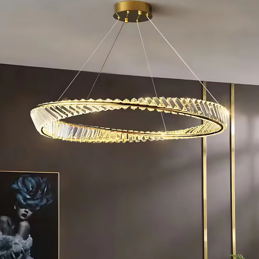 LED csillár távirányítóval és kristály LUIGI, 57W, hideg/meleg/semleges fény, szabályozható, arany LED-es csillárok távirányítóval Alapértelmezett cím Alessandro Design