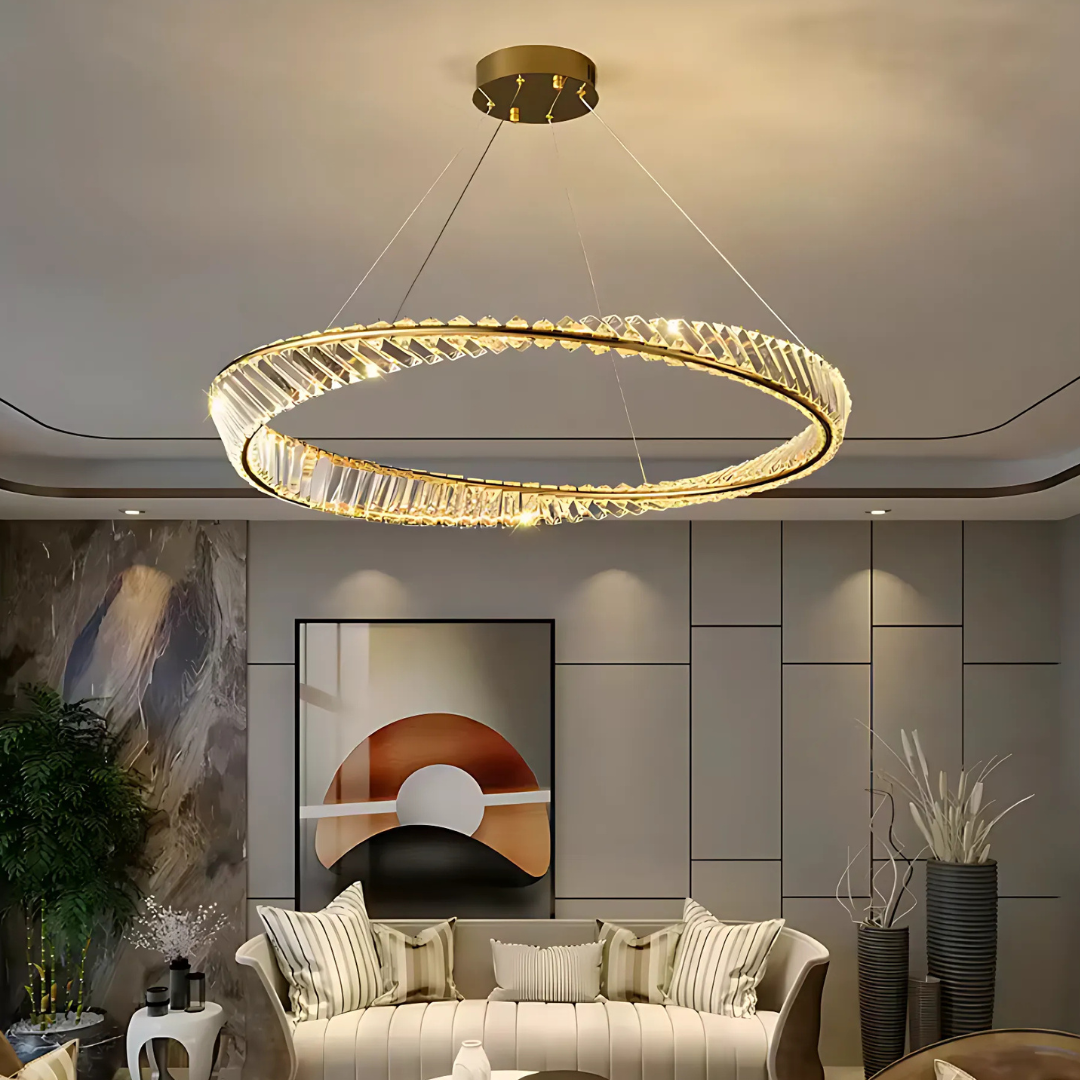 LED csillár távirányítóval és kristály LUIGI, 57W, hideg/meleg/semleges fény, szabályozható, arany LED-es csillárok távirányítóval Alapértelmezett cím Alessandro Design
