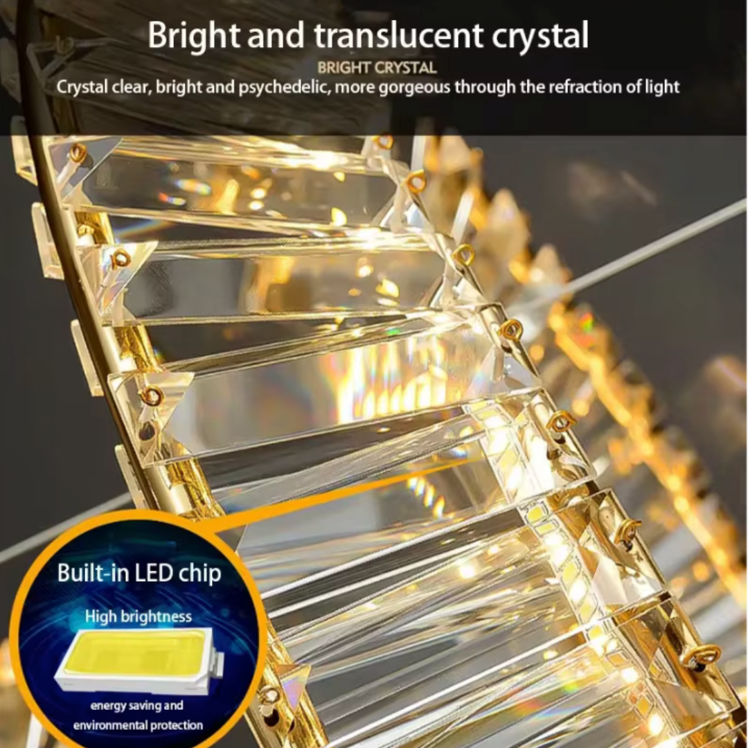 LED csillár távirányítóval és kristály LUIGI, 57W, hideg/meleg/semleges fény, szabályozható, arany LED-es csillárok távirányítóval Alapértelmezett cím Alessandro Design
