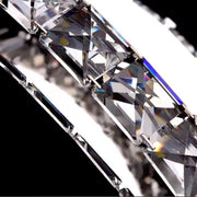 Függesztett LED-es csillár távirányítóval és kristály PRISM ANTEA 57W, 2 kör, hideg/meleg/semleges fény, szabályozható, fényes króm, állítható magasságú LED csillárok távirányítóval Alapértelmezett cím Alessandro Design