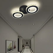 LED csillár távirányítóval és kristály NOVA ROTONDA 32W, 2 kör, hideg/meleg/semleges fény, szabályozható, fekete kristály LED csillárok Alapértelmezett cím Alessandro Design