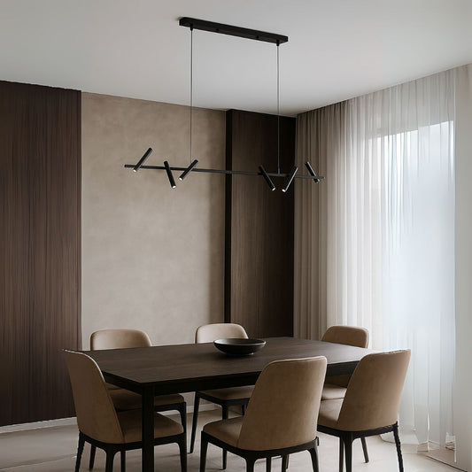 Lustra LED Harman, 23W, 6 Surse, Lumina Neutra, Negru Lustre Moderne Default Title Alessandro Design