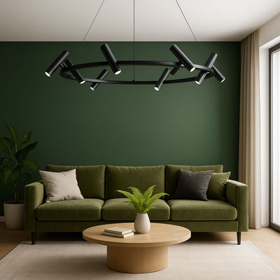 Harman LED csillár, 29 W, 8 forrás, semleges fény, fekete