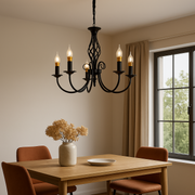 Candelabru Perla, 5xE14, 49x37cm, Negru, Inaltime Reglabila Candelabre Cristal Default Title Alessandro Design