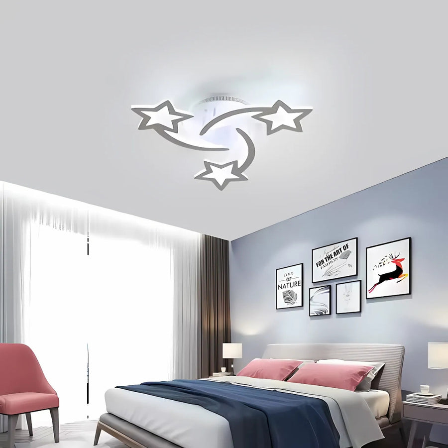 LED-es csillár távirányítóval IPOMOEA 51W, 3 csillag, hideg/meleg/semleges fény, szabályozható, fehér LED-es csillár távirányítóval Alapértelmezett cím Alessandro Design